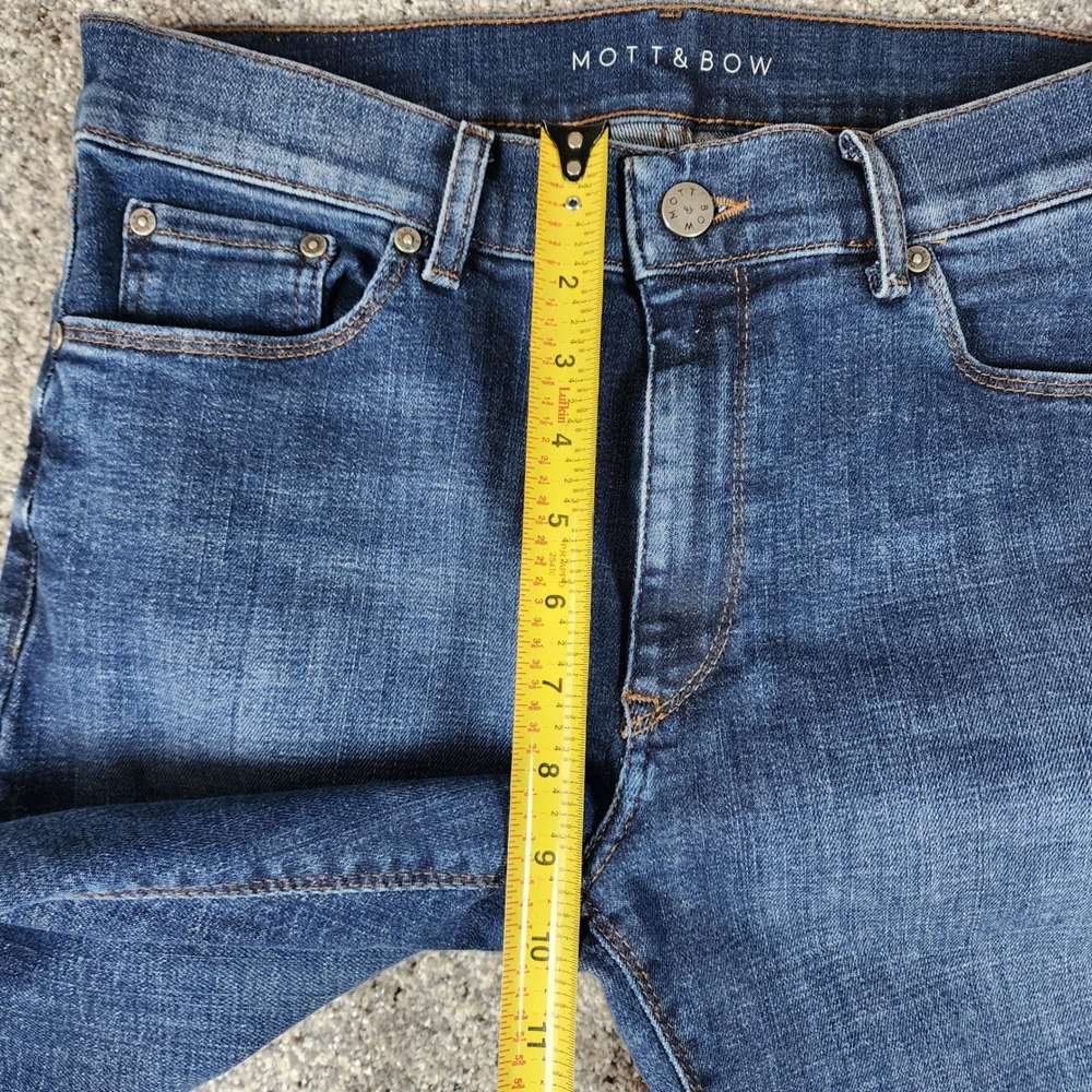 Mott & Bow Jeans Mens 31x30 Slim Fit Medium Wash Stretch Denim Excellent - Picture 12 of 14